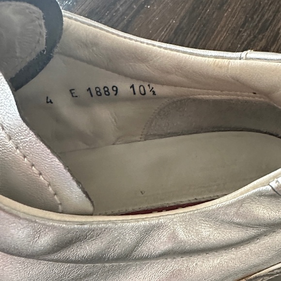 Prada Men's Silver Sneakers with Red Accent - Picture 3 of 8